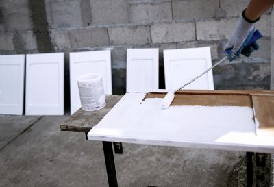 Before and After Cabinet Refinishing
